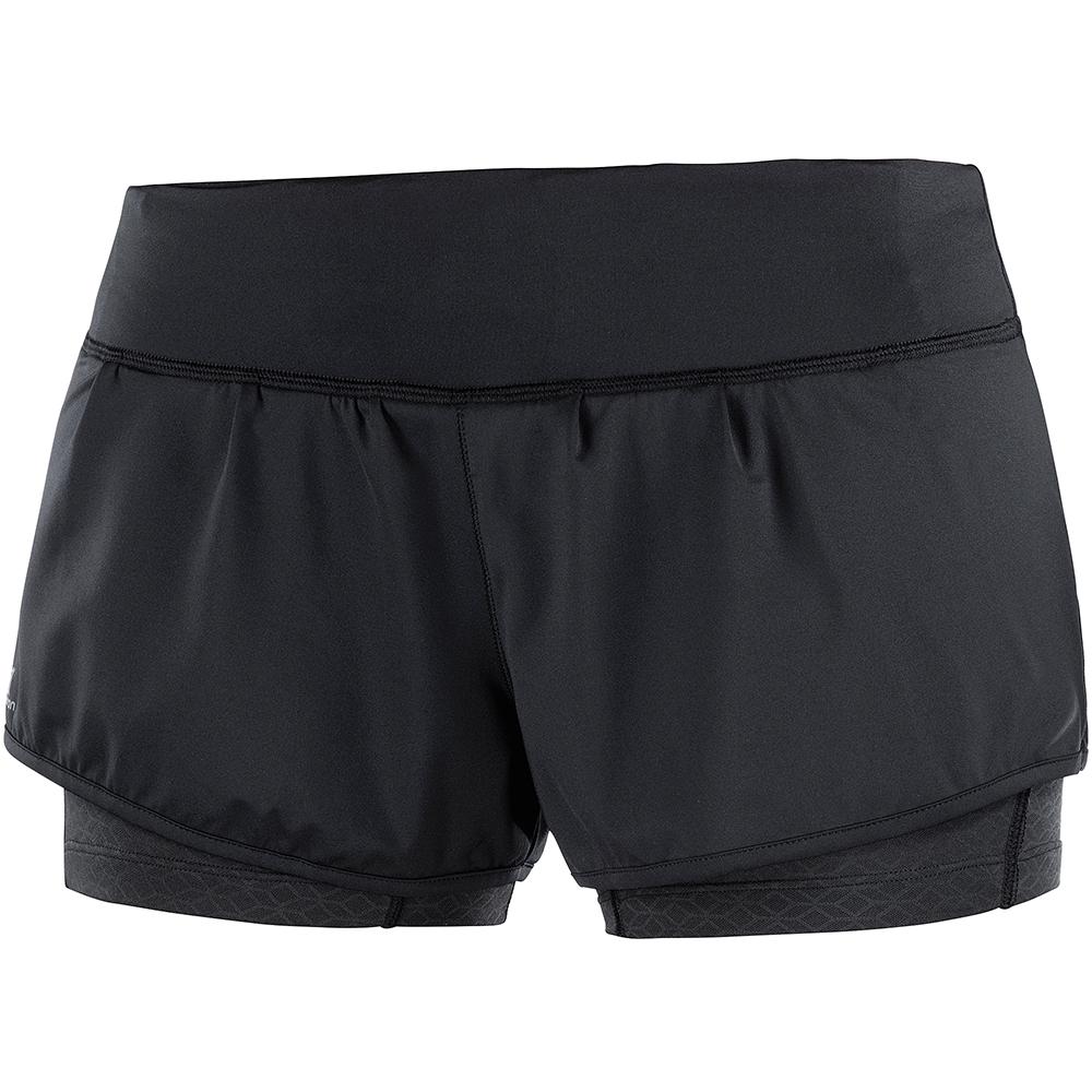 Salomon Shorts Dame Sort - ELEVATE AERO W (ALWHV-8370)